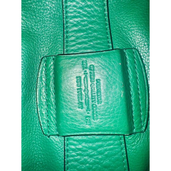 Ralph Lauren Green Pebble Leather Hobo Shoulder Bag Luxury Money Sustainable - Picture 16 of 16